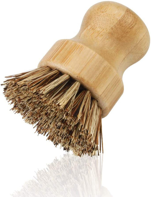 100% Eco Friendly Natural Bamboo Pot Brush Kitchen Sisal Brush