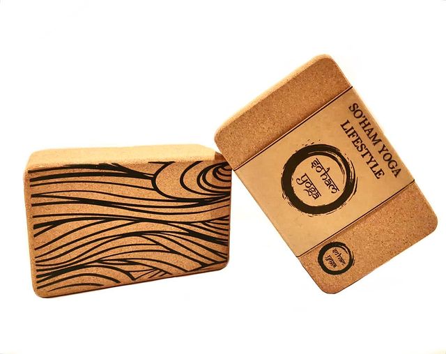 Eco Friendly Personalised Fitness Exercise Cheap Cork Yoga Block Set